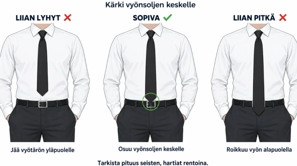 Solmion oikea pituus visualisointi